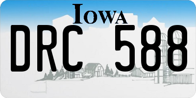 IA license plate DRC588