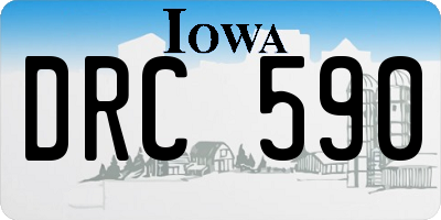 IA license plate DRC590