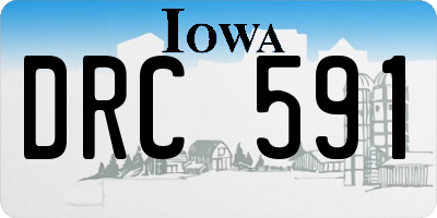 IA license plate DRC591
