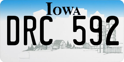 IA license plate DRC592