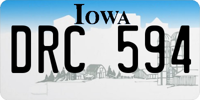 IA license plate DRC594