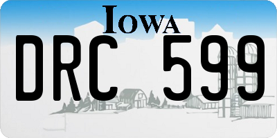 IA license plate DRC599