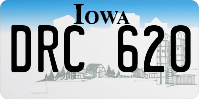 IA license plate DRC620