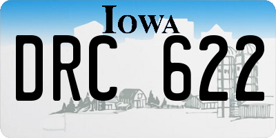 IA license plate DRC622