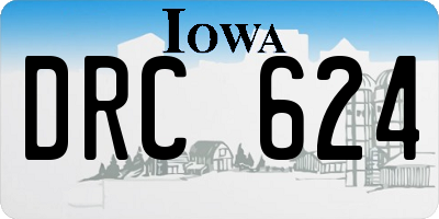 IA license plate DRC624