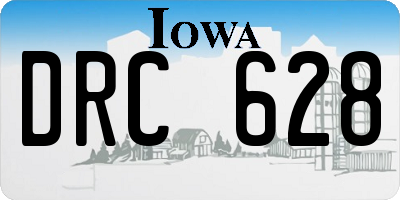 IA license plate DRC628