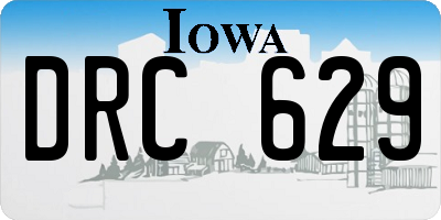 IA license plate DRC629