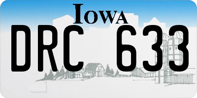 IA license plate DRC633