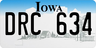 IA license plate DRC634
