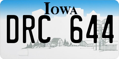 IA license plate DRC644