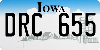 IA license plate DRC655