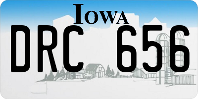 IA license plate DRC656