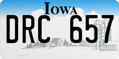 IA license plate DRC657