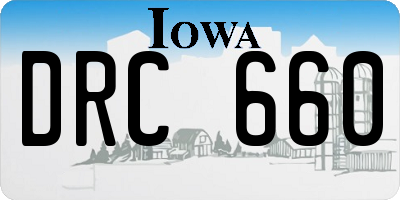 IA license plate DRC660