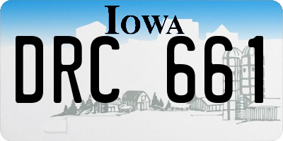 IA license plate DRC661