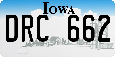 IA license plate DRC662
