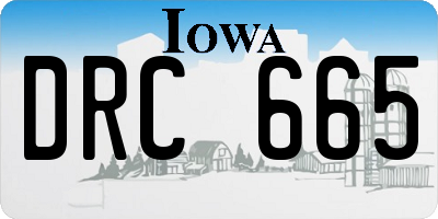 IA license plate DRC665
