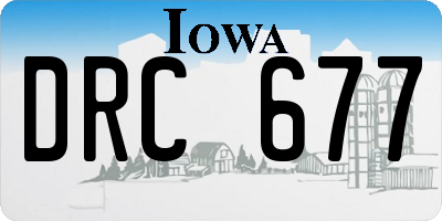 IA license plate DRC677