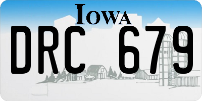 IA license plate DRC679