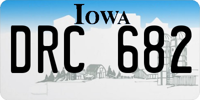 IA license plate DRC682