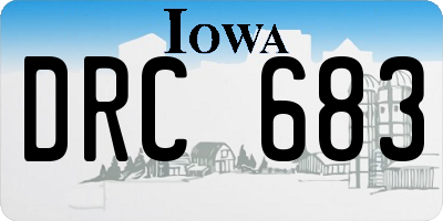 IA license plate DRC683