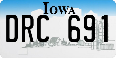 IA license plate DRC691