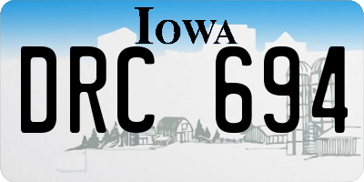 IA license plate DRC694
