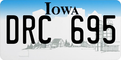 IA license plate DRC695