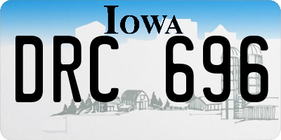 IA license plate DRC696