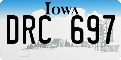 IA license plate DRC697