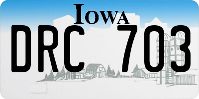 IA license plate DRC703