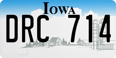 IA license plate DRC714