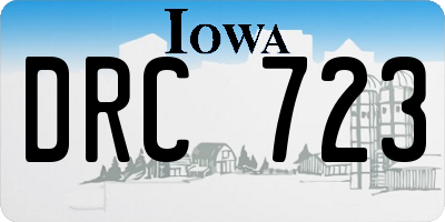 IA license plate DRC723