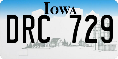 IA license plate DRC729