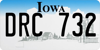 IA license plate DRC732