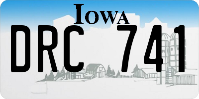 IA license plate DRC741