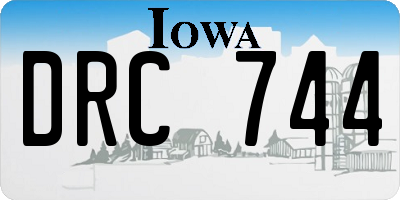IA license plate DRC744