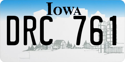 IA license plate DRC761