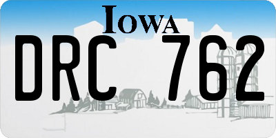 IA license plate DRC762