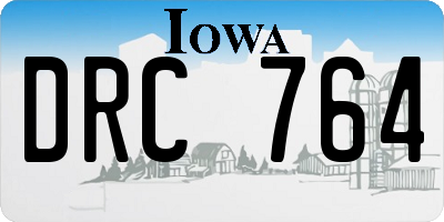 IA license plate DRC764
