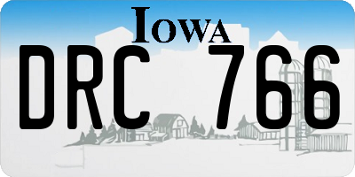 IA license plate DRC766