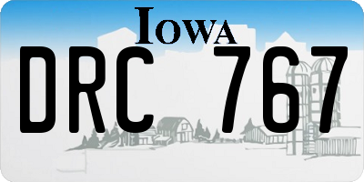IA license plate DRC767