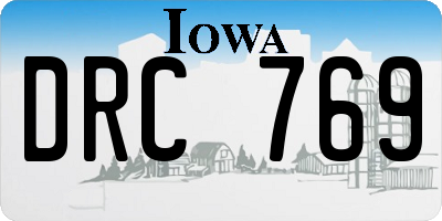 IA license plate DRC769