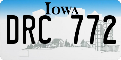 IA license plate DRC772