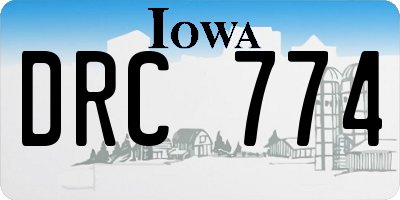IA license plate DRC774