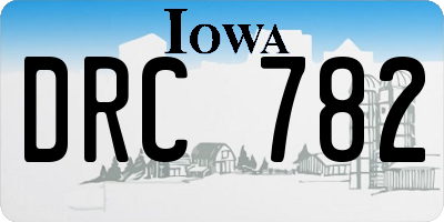 IA license plate DRC782