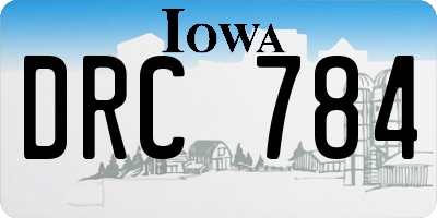 IA license plate DRC784