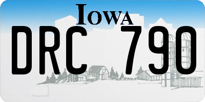 IA license plate DRC790