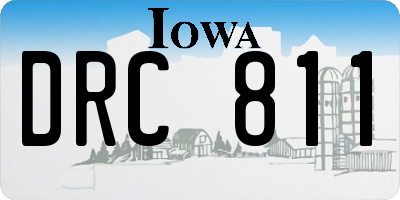 IA license plate DRC811