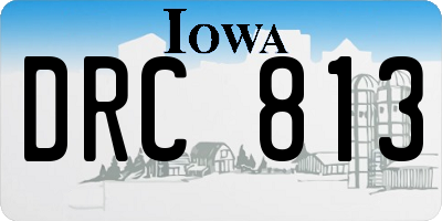 IA license plate DRC813